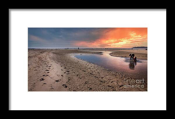 Tybee Island Sunset Framed Print featuring the photograph Sunset on Tybee Island by Shelia Hunt