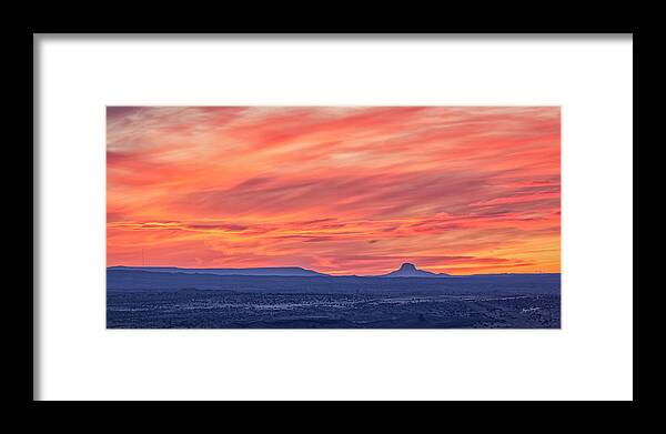 Caldera Framed Print featuring the photograph Sunset Over Cabezon Peak by Jurgen Lorenzen