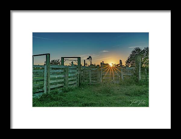Indiantown Framed Print featuring the photograph Sunset Over Cow Town IV by Todd Tucker
