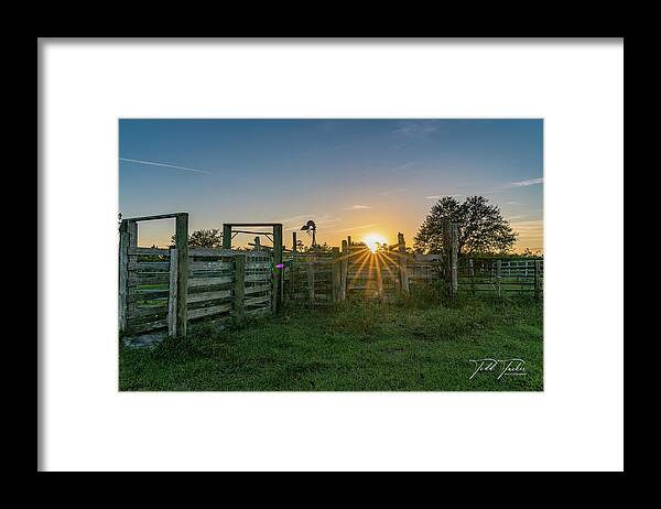 Indiantown Framed Print featuring the photograph Sunset Over Cow Town by Todd Tucker