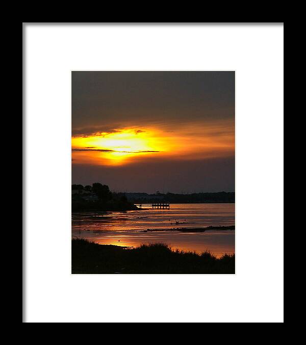 Sunset Framed Print featuring the photograph Sunset Over Titusville Florida by Phil And Karen Rispin