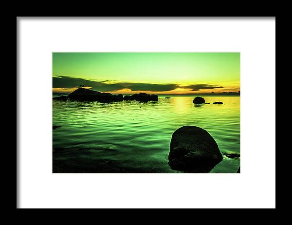 Sunset Framed Print featuring the photograph Sunset Rock by Josu Ozkaritz