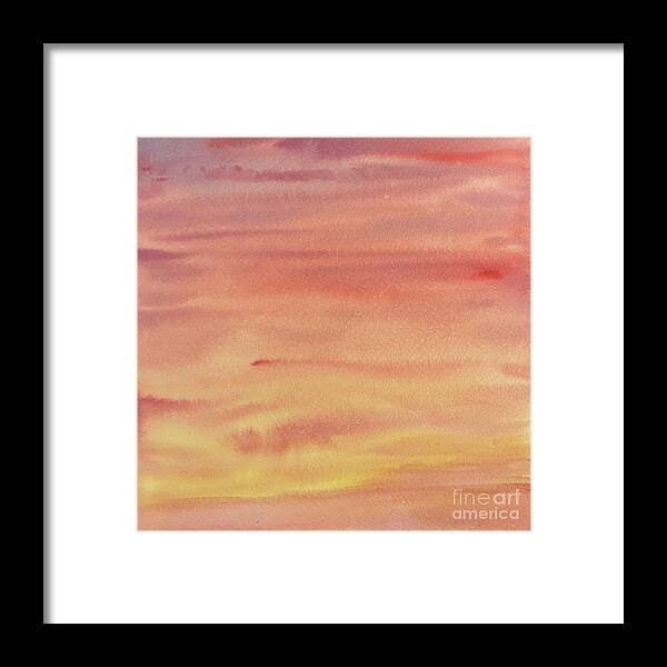 Sunset Framed Print featuring the painting Sunset Sky by Lisa Neuman