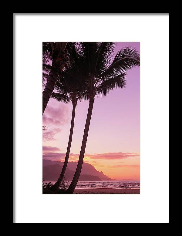 Tropical Framed Print featuring the photograph Sunset Split by Tony Spencer