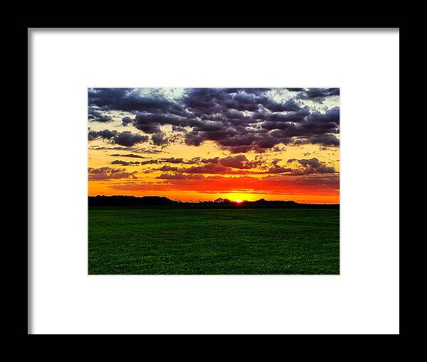  Framed Print featuring the photograph Sunset by Stephen Dorton