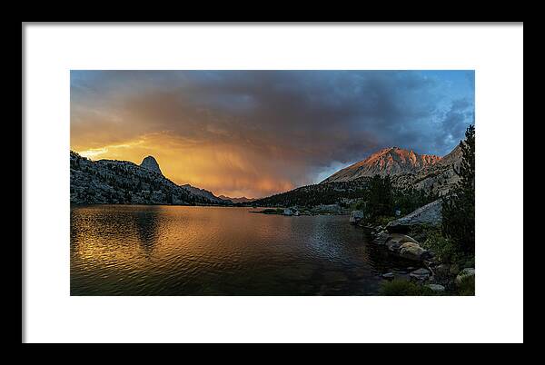 Sierra Framed Print featuring the photograph Sunset stormlight by Martin Gollery
