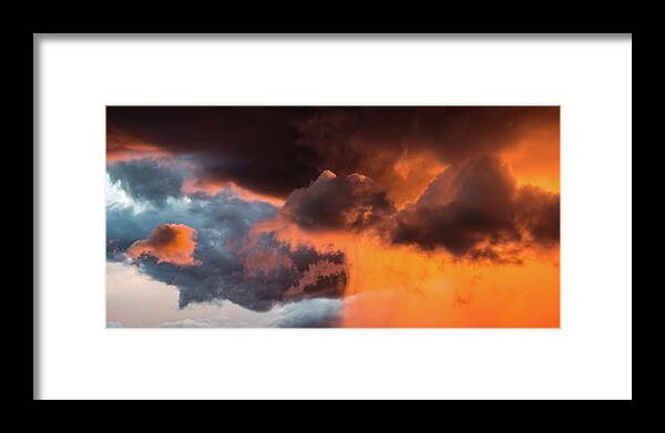 Sunset Framed Print featuring the photograph Sunset through heavy rain by Viktor Wallon-Hars