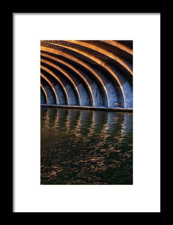 Abstract Framed Print featuring the photograph Sunset Under The Bridge by Artur Bogacki