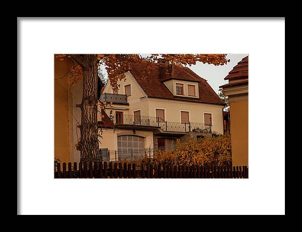  Framed Print featuring the photograph Sunset Walks In Durnstein. Old Houses by Jenny Rainbow