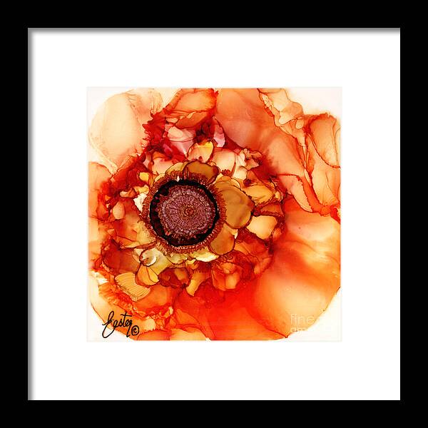 Sunshine Rose Framed Print featuring the painting Sunshine Rose by Daniela Easter