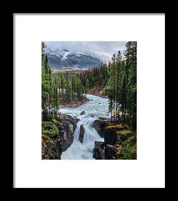 Voyage Jasper Banff 2021 Framed Print featuring the photograph Sunwapta Falls Jasper by Carl Marceau