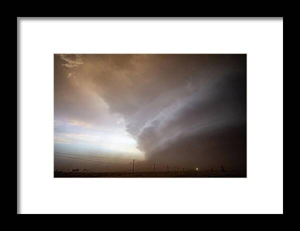 Supercell Framed Print featuring the photograph Super Cell Dustnado by Wesley Aston