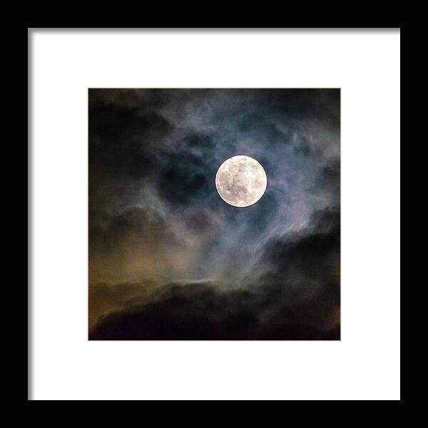 April 2020 Framed Print featuring the photograph Super Moon April 2020 by Frank Mari