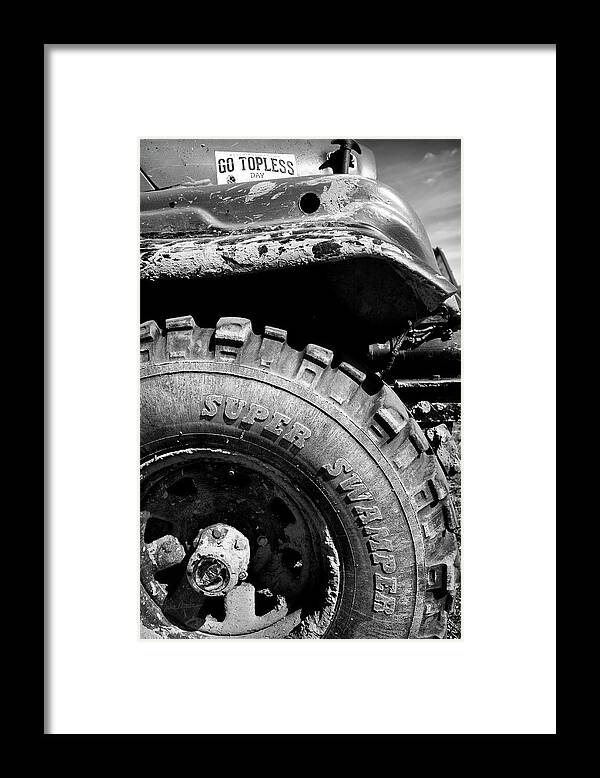 Tire Framed Print featuring the photograph Super Swamper Jeep by Luke Moore
