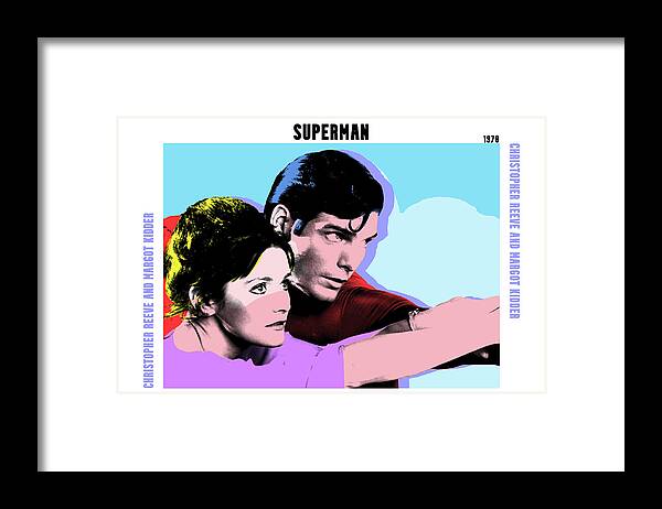 Synopsis Framed Print featuring the mixed media ''Superman'', 1978, movie poster, with synopsis by Movie World Posters