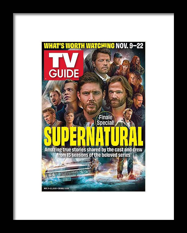 2020s Tv Framed Print featuring the photograph Supernatural TVGC007 H5135 by TV Guide Everett Collection