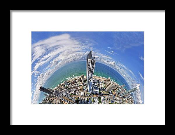 Gold Coast Framed Print featuring the photograph Surfers World by Az Jackson