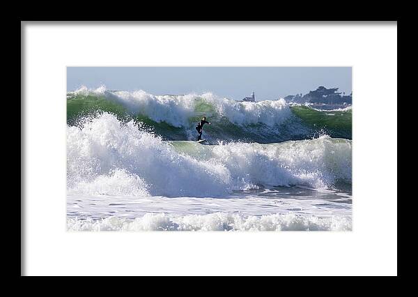  Framed Print featuring the photograph Surfing Santa Cruz #3 by Carla Brennan
