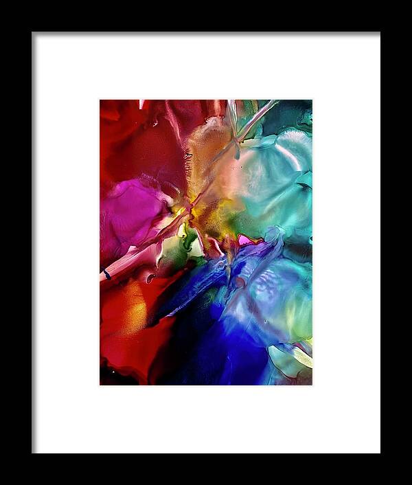  Framed Print featuring the painting Surprised Blossoms by Tommy McDonell