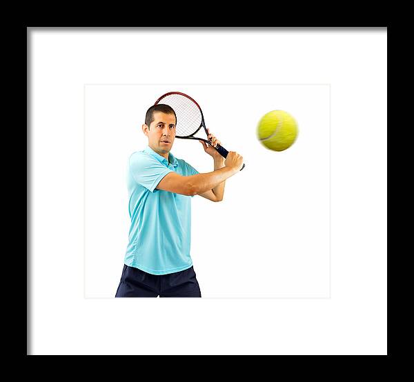 Athlete Framed Print featuring the photograph Swatting This Tennis Ball by Manuel Faba Ortega