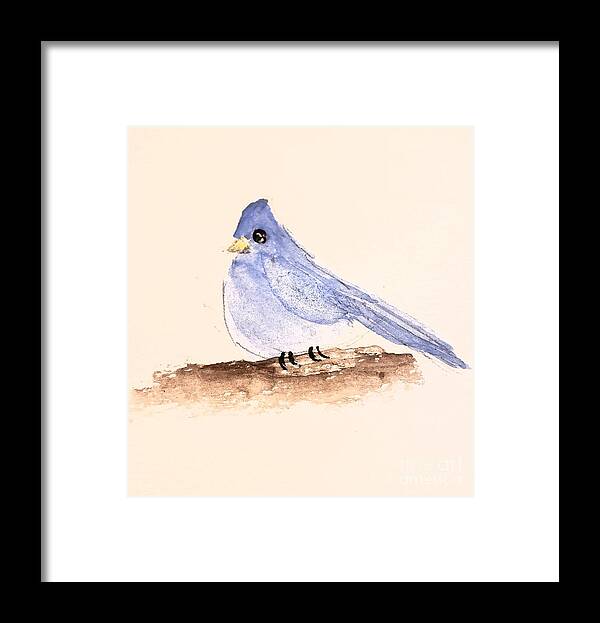Tell Me A Story Framed Print featuring the painting Sweet Bird by Margaret Welsh Willowsilk