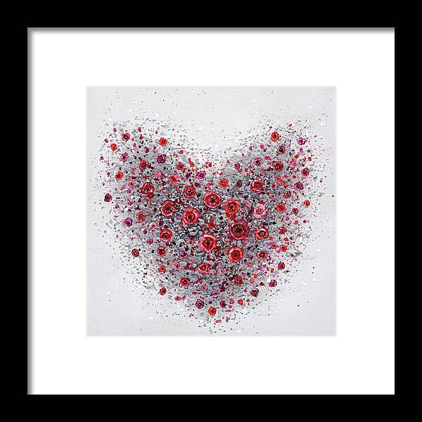 Heart Framed Print featuring the painting Sweet Hearted by Amanda Dagg