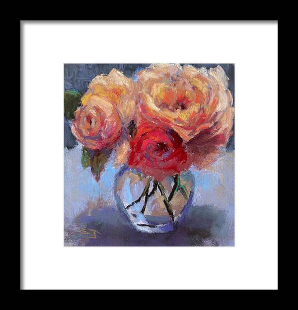 Roses Framed Print featuring the painting Sweet Roses by Susan Jenkins