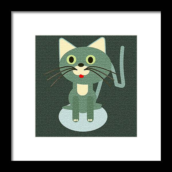 Art Framed Print featuring the digital art Sweetie the Illustrated 4 by Miss Pet Sitter