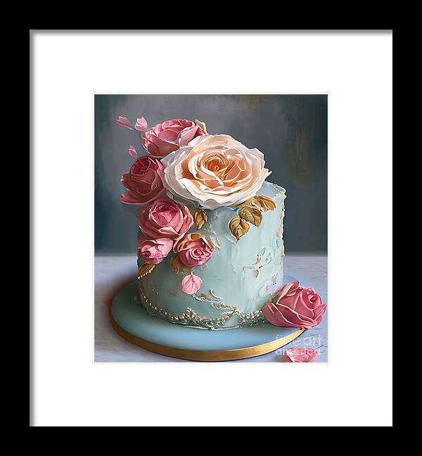 Fancy Cake Framed Print featuring the painting Sweetness and Light I by Mindy Sommers