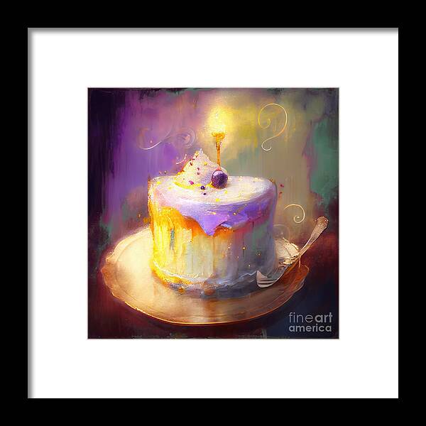 Fancy Cake Framed Print featuring the painting Sweetness and Light XXVIII by Mindy Sommers