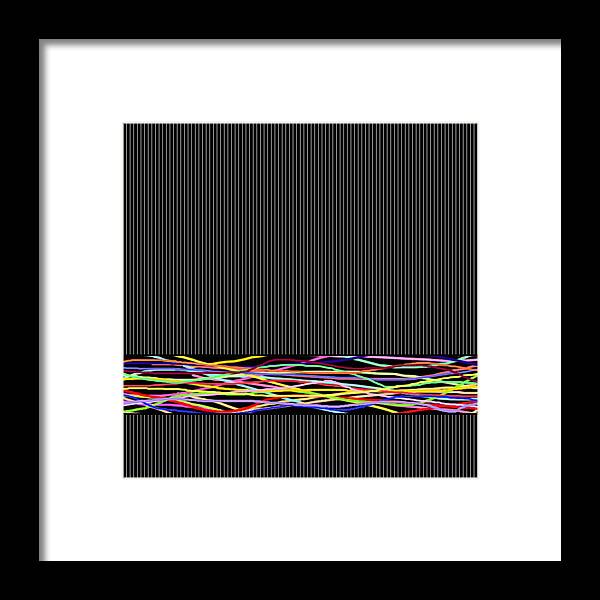 Black Framed Print featuring the digital art Swept Away by Designs By L
