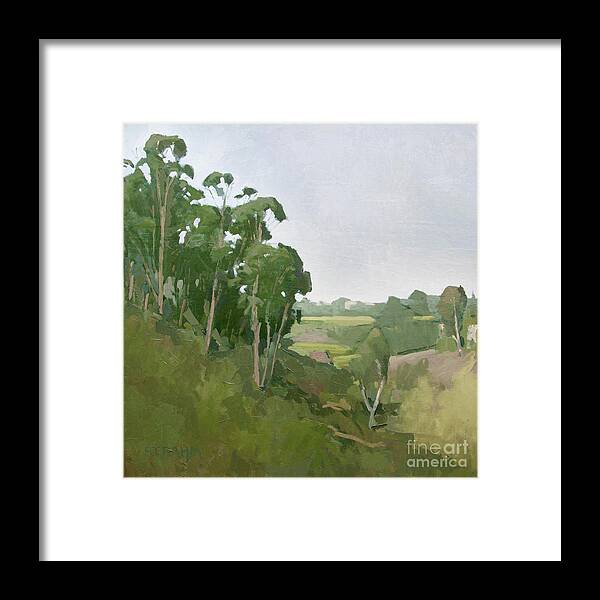 Tree Framed Print featuring the painting Switzer Canyon - San Diego, California by Paul Strahm