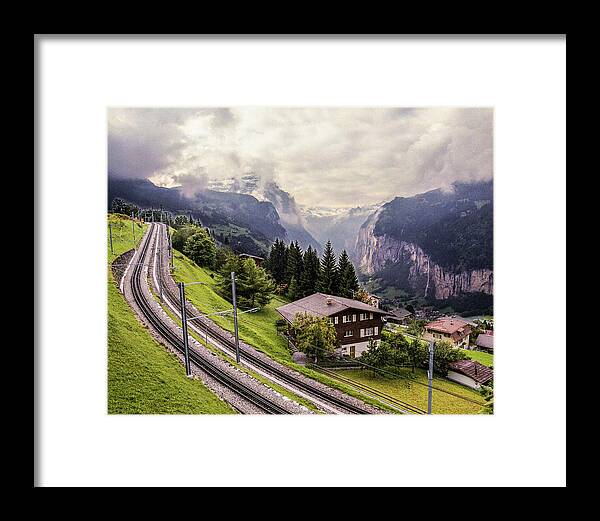 Switzerland Framed Print featuring the photograph Switzerland Railroad by Jim Mathis