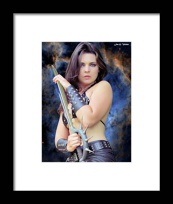 Sword Framed Print featuring the photograph Sword Woman by Jon Volden