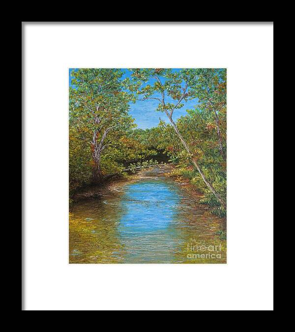 Autumn Framed Print featuring the pastel Sycamores of Wilson Bridge by Lisa Bliss Rush