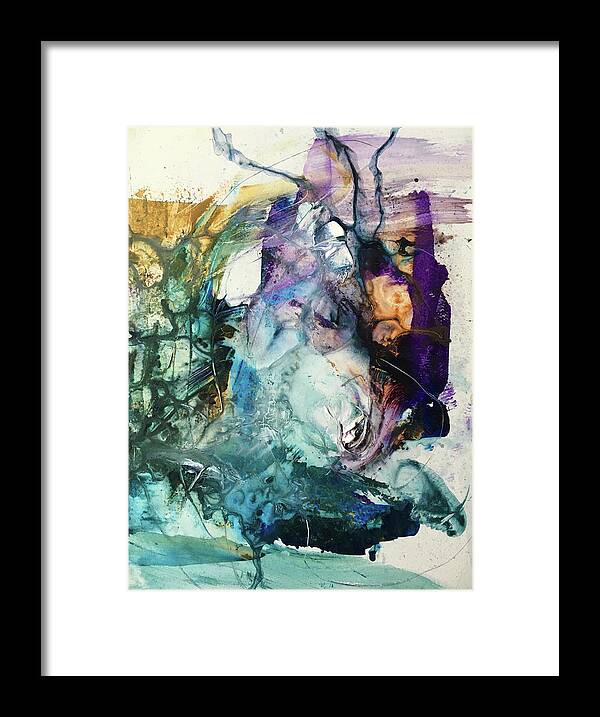 Abstract Art Framed Print featuring the painting Synaptic Betrayal by Rodney Frederickson