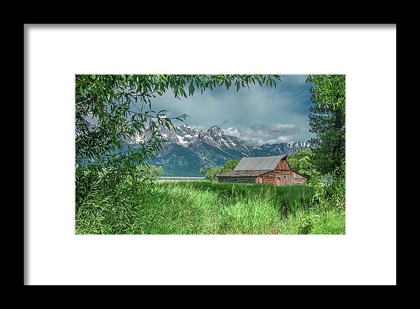 Barn Framed Print featuring the photograph T A Moulton Barn, Grand Tetons by Marcy Wielfaert