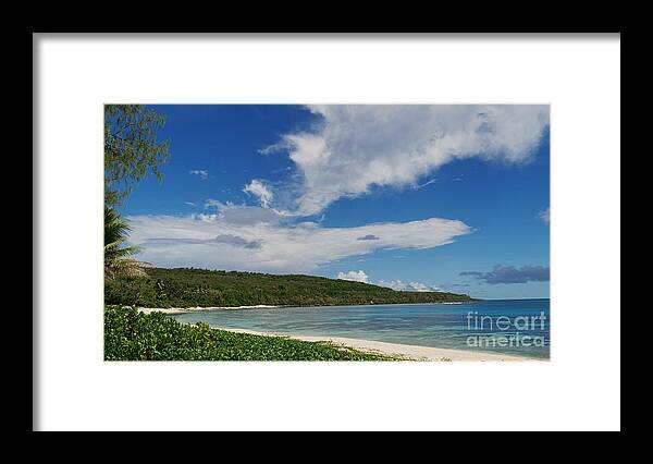 Micronesia Framed Print featuring the photograph Waves and Clouds, Tachogna Beach, Tinian by On da Raks