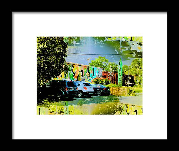 Freight Train Framed Print featuring the digital art Tagged in Virginia by Cliff Wilson