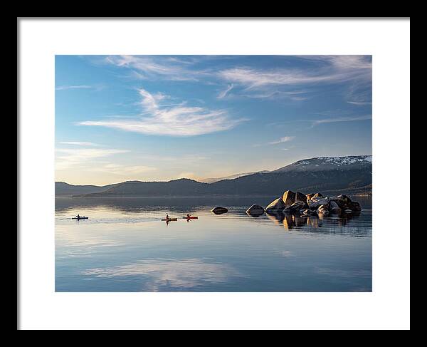 Lake Framed Print featuring the photograph Tahoe Serenity by Martin Gollery