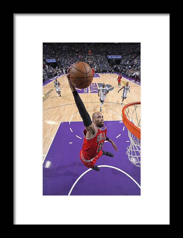 Nba Pro Basketball Framed Print featuring the photograph Taj Gibson by Rocky Widner