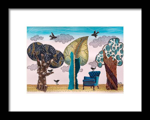 Nature Framed Print featuring the mixed media Take a rest in Spring by Graciela Bello