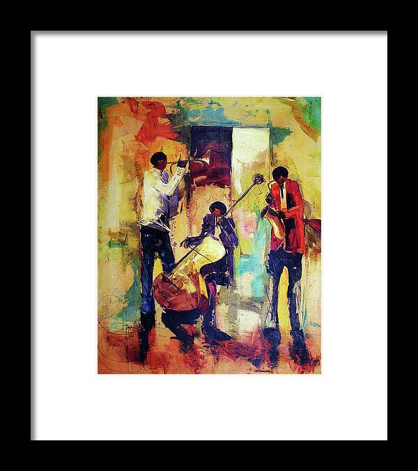 Nni Framed Print featuring the painting Take It Away by Ndabuko Ntuli