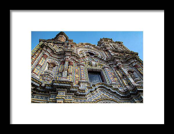 Templo San Francisco Acatepec Framed Print featuring the photograph Talavera Temple by William Scott Koenig