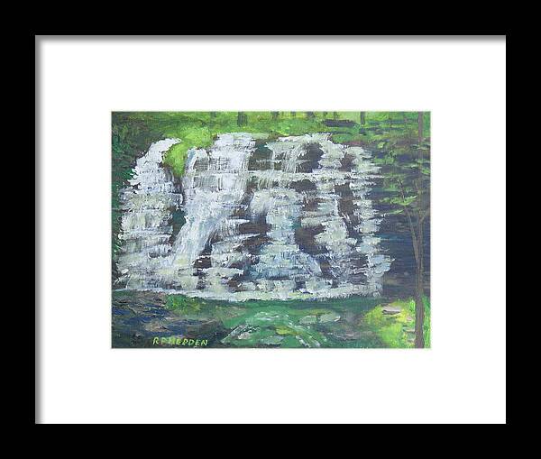 Waterfall Framed Print featuring the painting Talcott Falls by Robert P Hedden