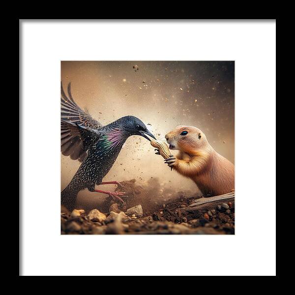 Starling Framed Print featuring the photograph Tales of the Outdoors by Bill and Linda Tiepelman