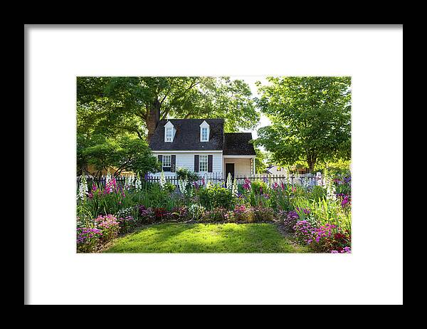 Colonial Williamsburg Framed Print featuring the photograph Taliaferro-Cole Garden in May by Rachel Morrison