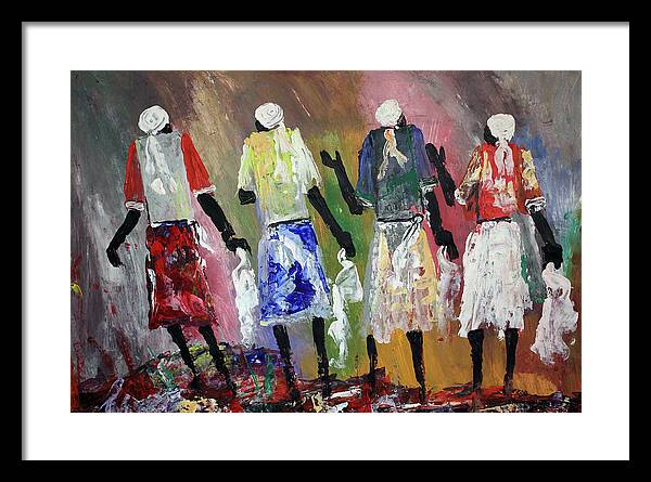 Peter Sibeko Framed Print featuring the painting Talks Of Peace by Peter Sibeko