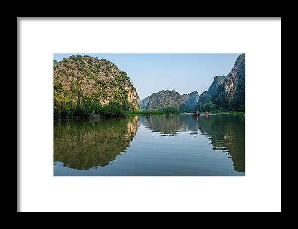 Ba Giot Framed Print featuring the photograph Tam Coc View in Ninh Binh by Arj Munoz