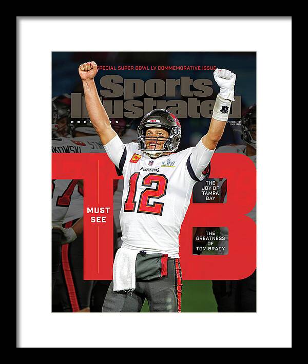 #faatoppicks Framed Print featuring the photograph Tampa Bay Bucs Tom Brady Super Bowl LV Commemorative Issue Cover by Sports Illustrated